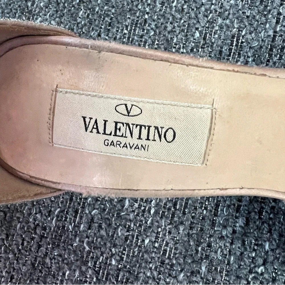 Valentino Glitter Ankle Wrap Heels